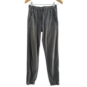 Athleta Trek Jogger Pants Womens‎ Size 0 Vintage Black Stretch Zipper Ankle